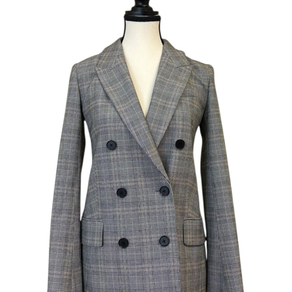 Babaton Black & White Plaid Blazer Jacket (XS)